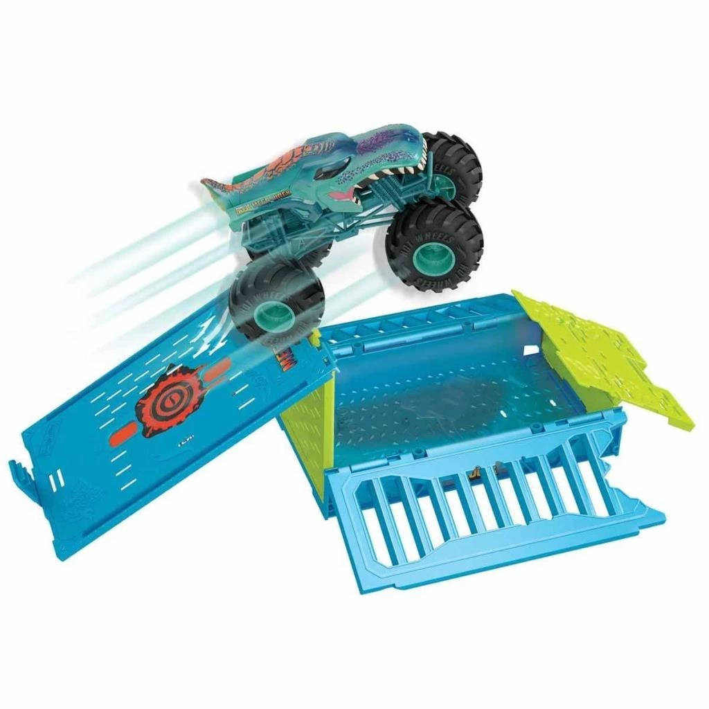 HNC29 Hot Wheels Monster Trucks 1:24 Mega Wrex'in Çarpışma Kafesi - Görsel 4