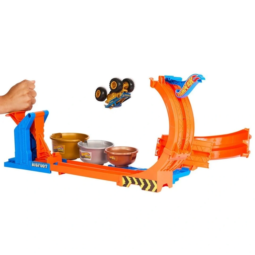 Hot Wheels Monster Trucks Döngü ve Takla Bigfoot Oyun Parkuru - Görsel 3