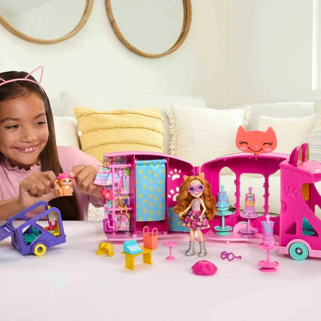 HPB34 Enchantimals Kedi Temalı Moda Otobüsü - Görsel 4