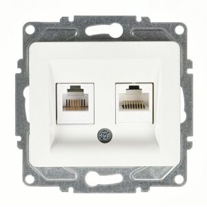 Günsan Fantasy Beyaz Data + Nümeris Telefon Prizi (RJ45 Cat6 + Cat3)