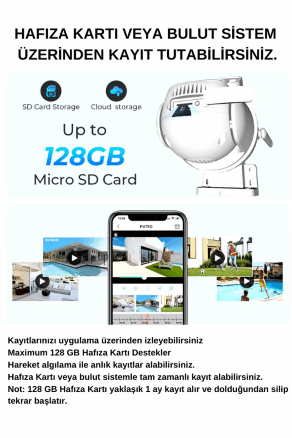 Ip Kamera 2+2 Mp 4mp 1080p Ultra Hd Hareketli Sensör Dış Ortam Ip Kamera Speed Dome Akıllı Ip Çift Kamera - Görsel 4