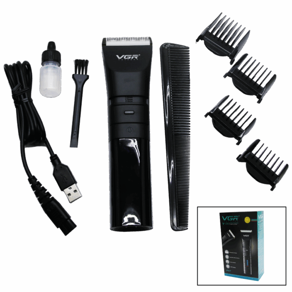 IPX7 SUYA DAYANIKLI 2 KADEMELİ TURBO - LED GÖSTERGE USB ŞARJLI SAÇ SAKAL KESME - TRAŞ MAKİNESİ  V-286 (K0)