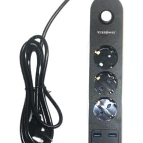 Isıya Dayanıklı Termal Akım Korumalı 3 Priz Girişli 2 USB Girişli 2 TYPE-C Girişli Pirz (K0)