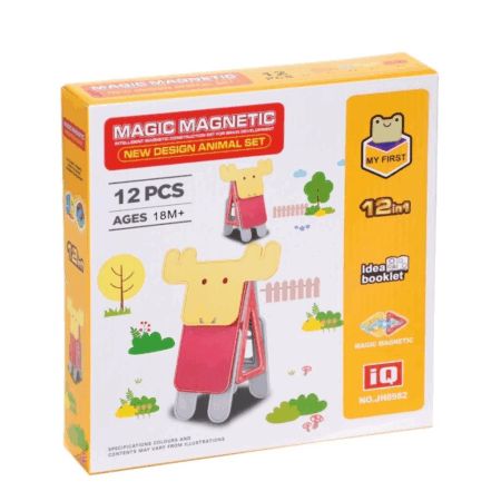 Çocuk JH8982 Birlik, Manyetik Geyik Blok Seti 12 Parça