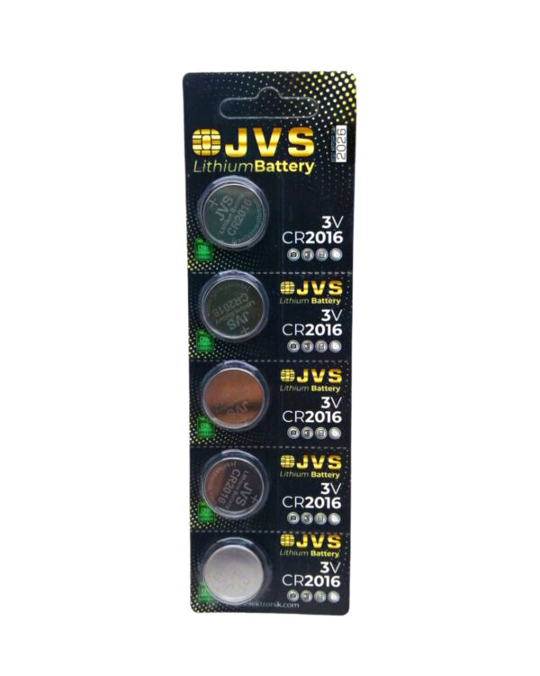 JVS CR2016 3V PARA PİLİ 5Lİ KART (K0)