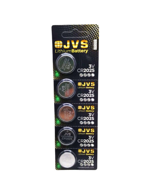 JVS CR2025 3V PARA PİLİ 5Lİ KART (K0)