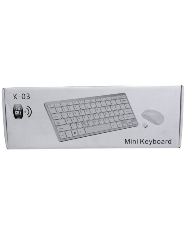 K-03 MİNİ BEYAZ WIRELESS KABLOSUZ KLAVYE MOUSE S PL-395 (K0)