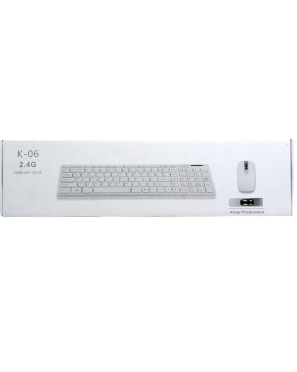K-06 BEYAZ DOCK WIRELESS KABLOSUZ KLAVYE MOUSE S PL-374 (K0)