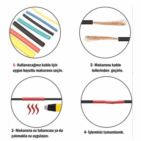 Kablo Koruyucu Makaron Seti 560 Parça - Görsel 4
