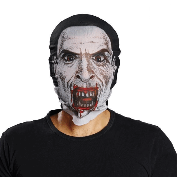 Kafaya Tam Geçmeli Bez Vampir Maskesi - Streç Korku Maskesi - 3d Baskılı Maske Model 2 - Görsel 2