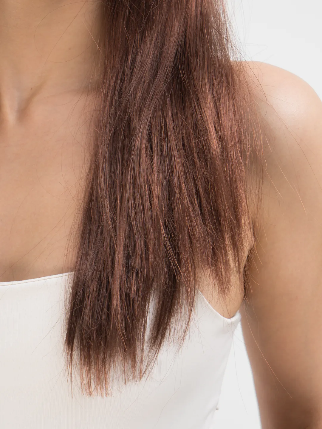 Çocuk Kahve Renk Uzun Düz Parti Peruğu - Uzun Kahverengi Peruk - Görsel 4