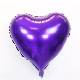 Kalp Balon Folyo Mor 45 cm 18 inç (K0)