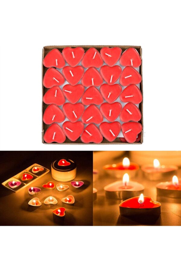 KALPLİ TEA LİGHT 25 PARÇA  MUM KIRMIZI (K0)