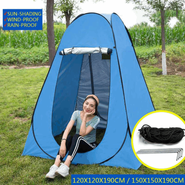 Kamp Alanı Duş Giyinme Wc Çadırı Fotoğrafcı Prova Kabini 190x120x120 - Görsel 5