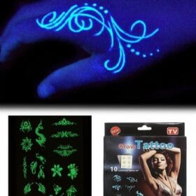 Kanserojen Madde İçermeyen Geçici Fosforlu Dövme Sticker Seti (K0)