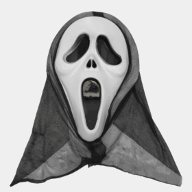 Kapşonlu Çığlık Maskesi Scream Maskesi - Hayalet Maskesi 33x21 Cm
