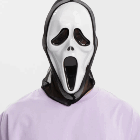 Kapşonlu Çığlık Maskesi Scream Maskesi - Hayalet Maskesi 33x21 Cm