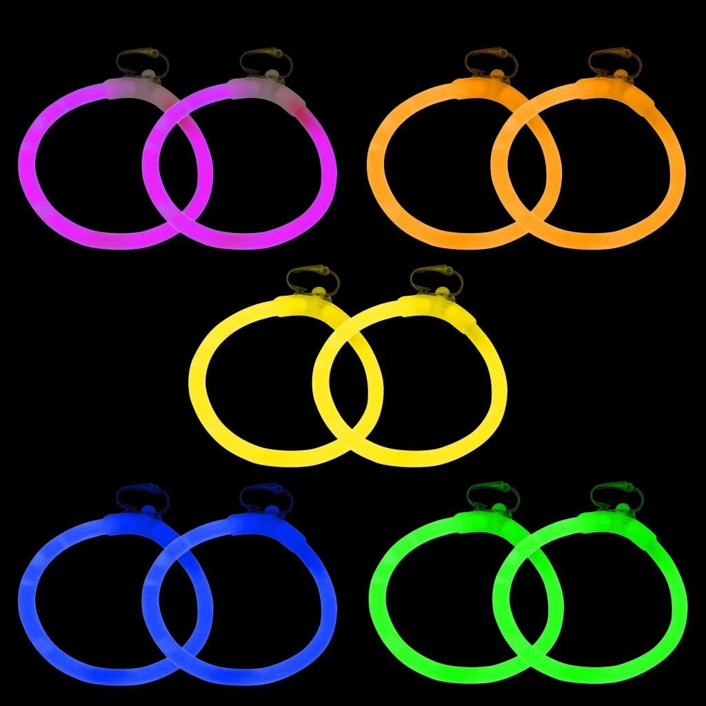 Karanlıkta Parlayan Glow Küpeler Glow Partisi Küpeleri 12 Çift 24 Adet - Görsel 3