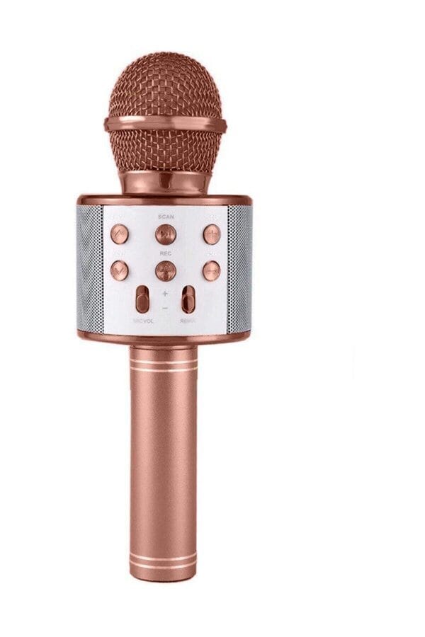 Karaoke Mikrofonlu Hoparlör - Şarjlı -Bluetooth Rose Gold (K0) - Görsel 2