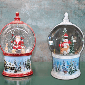 Kardan Adam Ve Noel Babalı Işıklı Müzikli Kar Küresi Alk3183