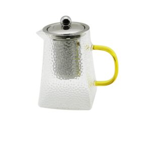 KARE KABARTMALI - BOROSİLİKAT  CAM DEMLİK 550ML (K0)