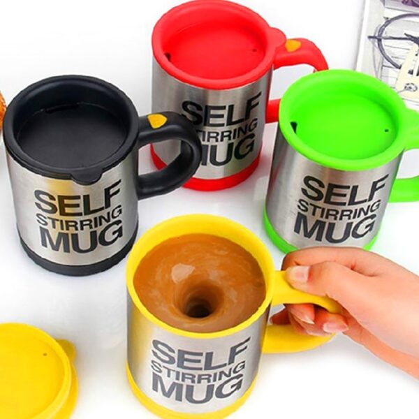 Karıştırıcı Özellikli Mikser Kupa Bardak Self Stirring Mug (K0) - Görsel 3