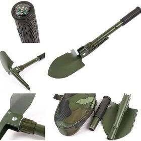 Katlanabilir Metal Kürek Seti Katlanır Kamp Küreği (K0)