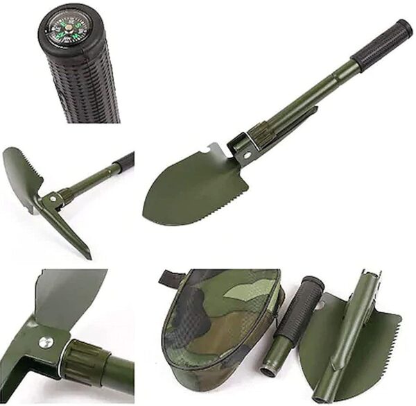 Katlanabilir Metal Kürek Seti Katlanır Kamp Küreği (K0)