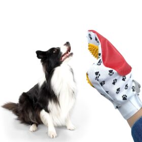 Kedi Köpek Yıkama Tüy Açıcı Düğüm Çözücü Plastik Tımar Masaj Eldiveni El Fırçası (K0)