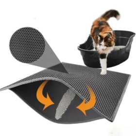 Kedi Tuvalet Önü Kum Toplayıcı Temizleyici Elekli Gri Paspas (K0)