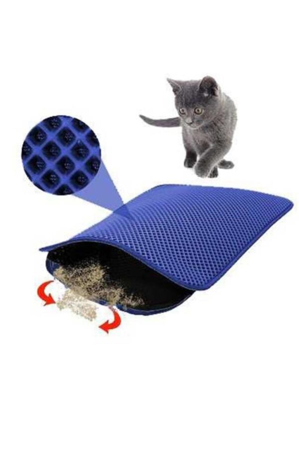 Kedi Tuvalet Önü Kum Toplayıcı Temizleyici Elekli Gri Paspas (K0) - Görsel 2