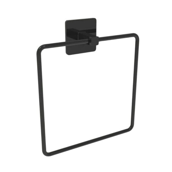 Kendiliğinden Yapışkanlı Siyah Paslanmaz Metal Kare Havluluk (K0) - Görsel 5