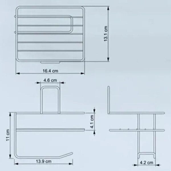 Kendiliğinden Yapışkanlı Tuvalet Kağıdı Tutacağı ve Yedek Raf - Siyah Modern Metal Tasarım (K0) - Görsel 4