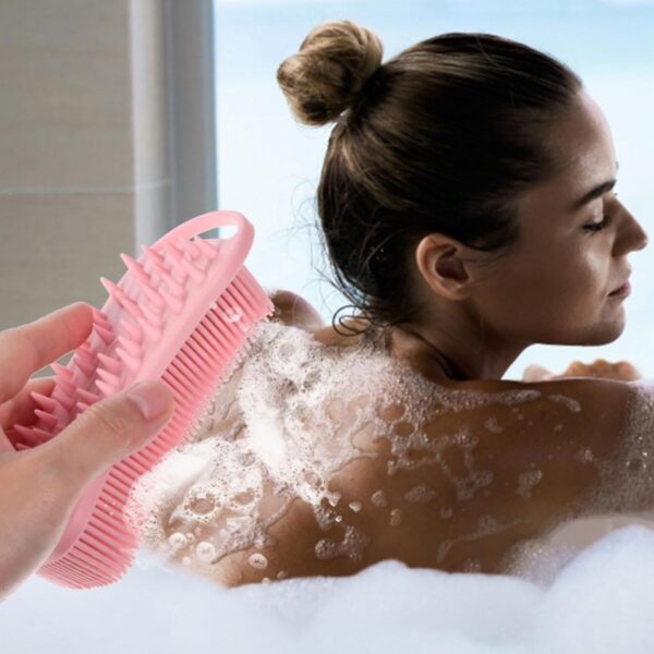 Kendiliğinden Askılı Peeling ve Masaj Etkili Silikon Banyo Vücut Fırçası (K0) - Görsel 2