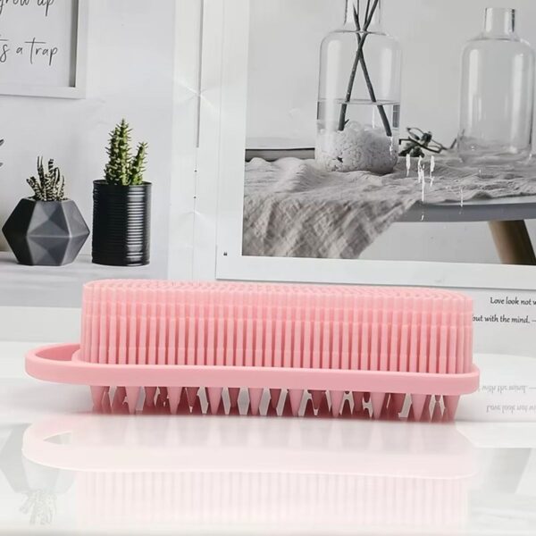 Kendiliğinden Askılı Peeling ve Masaj Etkili Silikon Banyo Vücut Fırçası (K0) - Görsel 4