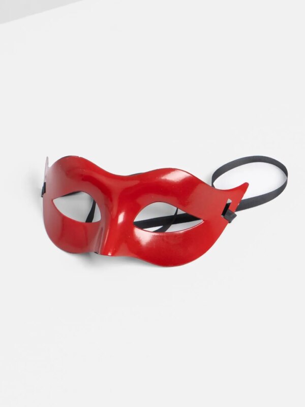 Kırmızı Renk Masquerade Kostüm Partisi Venedik Balo Maskesi (K0) - Görsel 3