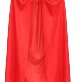 Kırmızı Renk Yakalı Pelerin Çocuk Boy 90 cm (K0)