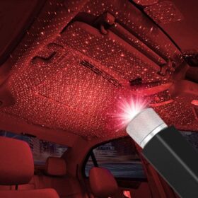 Kırmızı Ayak Altı Tavan Led Araç içi Aydınlatma Oto Araba İç Disko Ayarlanır USB Lamba Işık (K0)