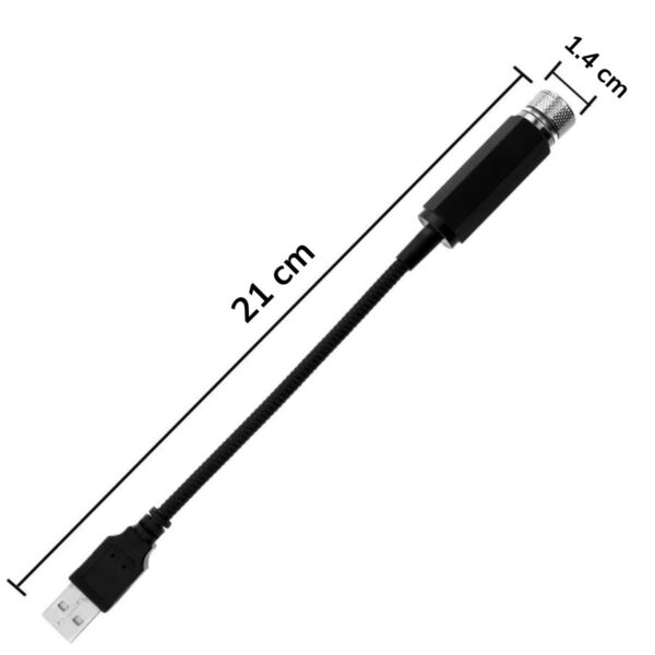Kırmızı Ayak Altı Tavan Led Araç içi Aydınlatma Oto Araba İç Disko Ayarlanır USB Lamba Işık (K0) - Görsel 3