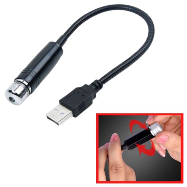 Kırmızı Ayak Altı Tavan Led Araç içi Aydınlatma Oto Araba İç Disko Ayarlanır USB Lamba Işık (K0) - Görsel 4