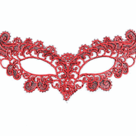 Kırmızı Dantel Masquerade Maskesi 6 No