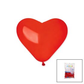KIRMIZI KALP BALON 10 İNÇ - 25CM - 100PCS (K0)