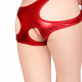 Kırmızı Özel Bölgesi Açık Seksi Külot TM1171