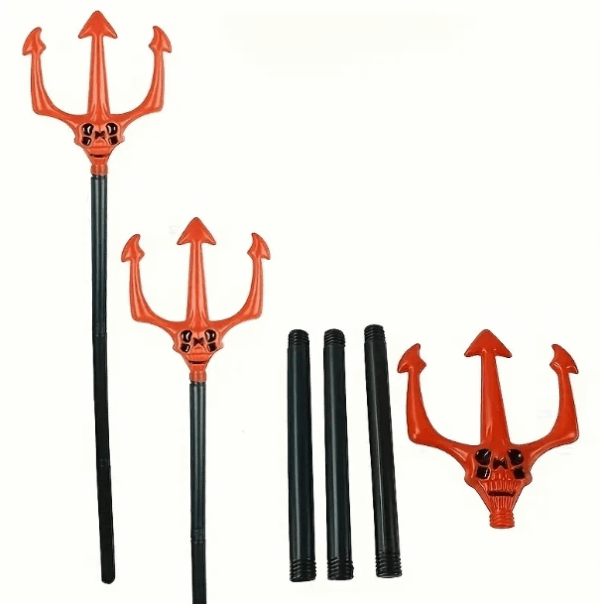 Kırmızı Renk Halloween Cadılar Bayramı Çatal 107 Cm - Görsel 5