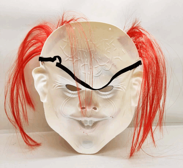 Kızıl Saçlı Joker Palyaço Maskesi - Görsel 3