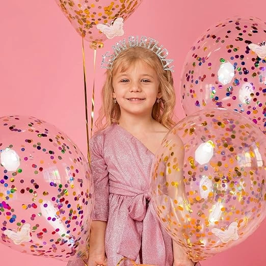 Çocuk Kristal Taşlı Gümüş Renk İt's My Birthday Yazılı Doğum Günü Parti Tacı 14x16 cm - Görsel 5