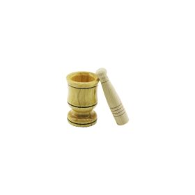 KÜÇÜK BOY  AHŞAP HAVAN SARIMSAK DÖVECEK Ç: 6CM--D: 4CM--Y: 8.8CM FİLELİ AMBALAJ (K0)