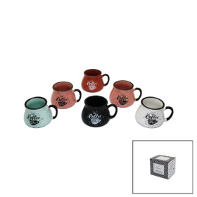 KÜÇÜK TOMBUL RENKLİ COFFEE SERAMİK KUPA BARDAK (K0)