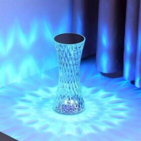 Kum Saati Model USB Şarjlı Kumandalı 16 Farklı Işık Modlu Masa Üstü Kristal Akrilik Led (K0)