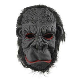 Lateks Goril Maskesi Maymun Maskesi Et Maskesi Orangutan Siyah Saçlı 3 No (K0)